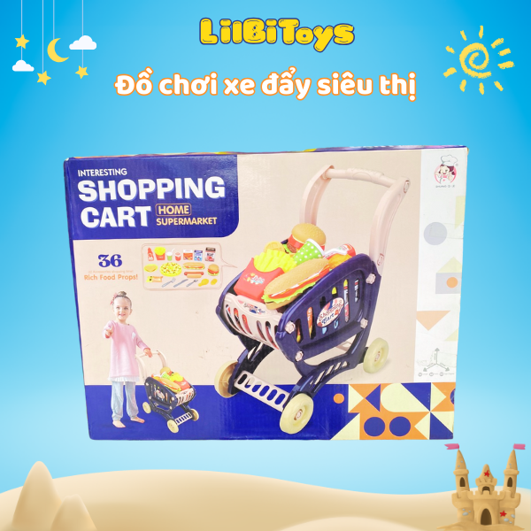 Bộ đồ đẩy xe siêu thị - lilbitoys - cửa hàng đồ chơi
